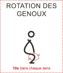 Rotation des genoux