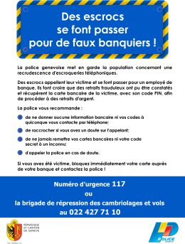 Attention aux escrocs