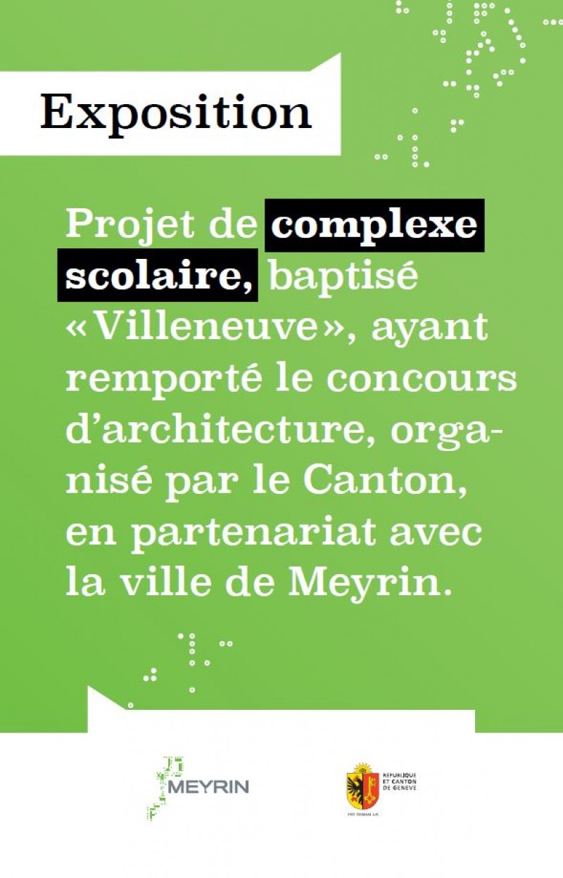 Exposition du nouveau projet de complexe scolaire à Meyrin