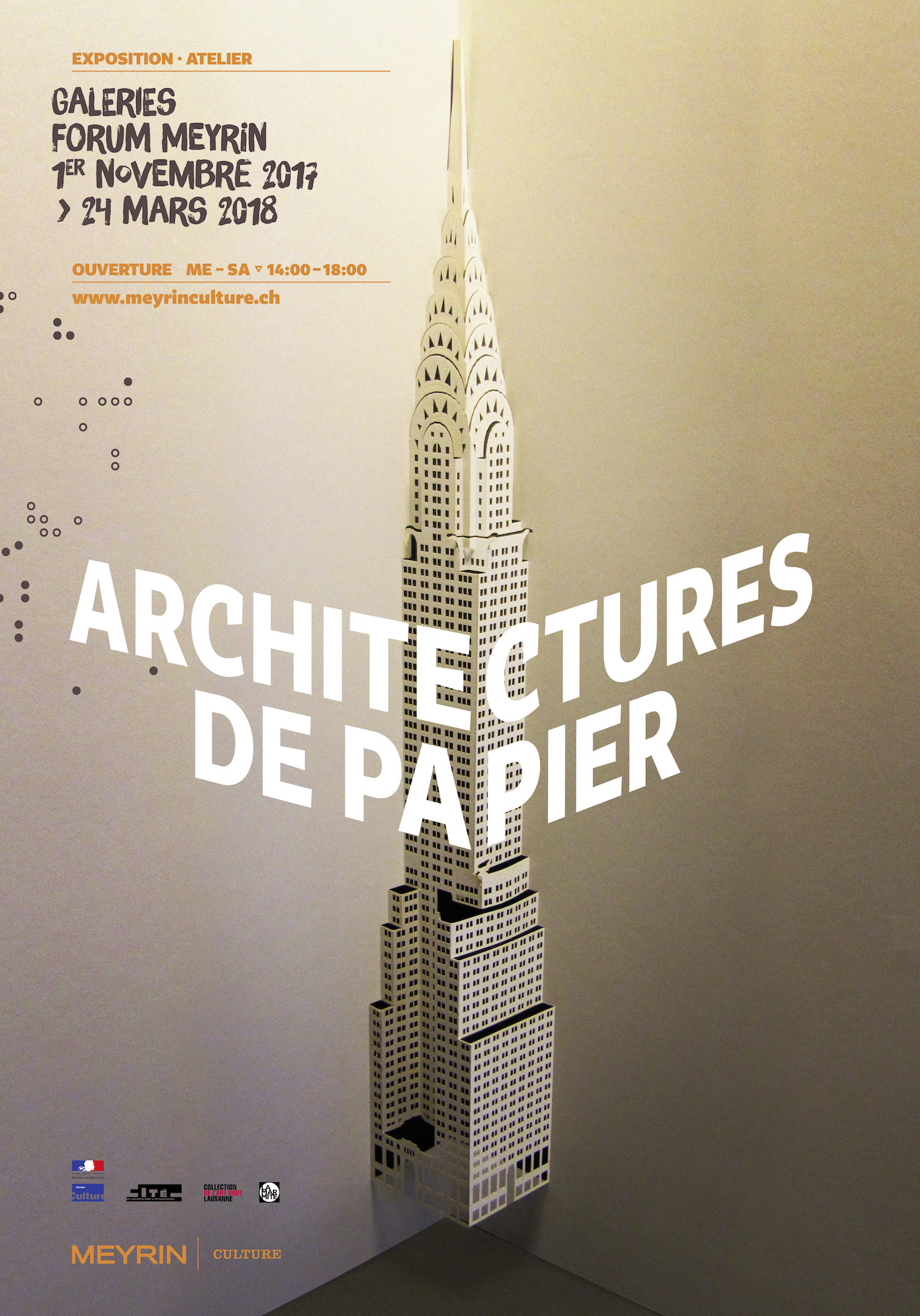 Affiche expo Architectures de papier