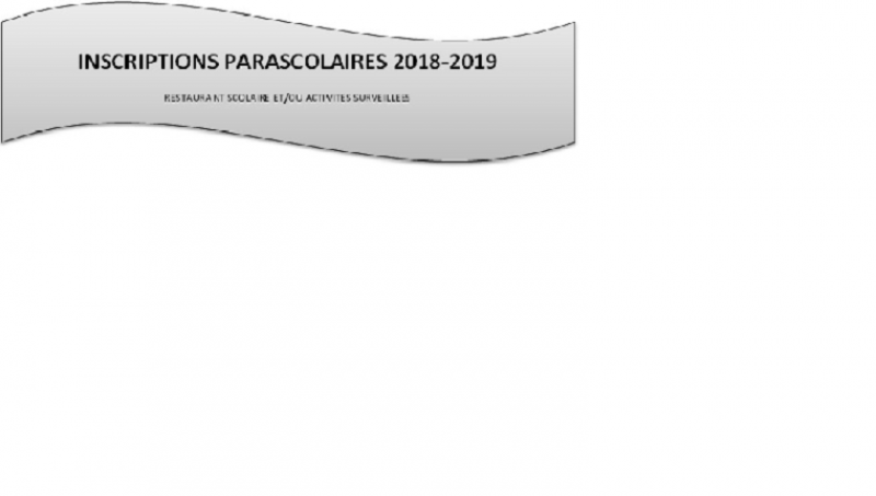 Inscriptions au parascolaire 2018-2019