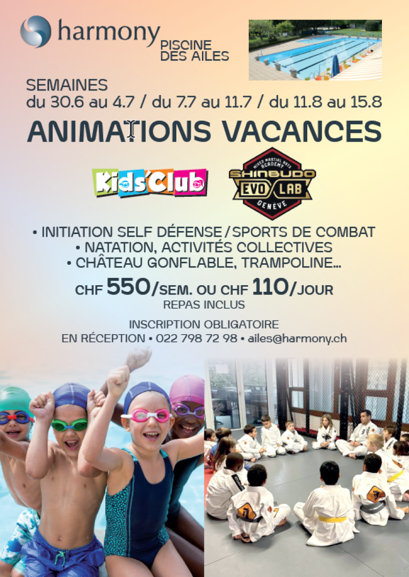 Animations vacances piscine des Ailes