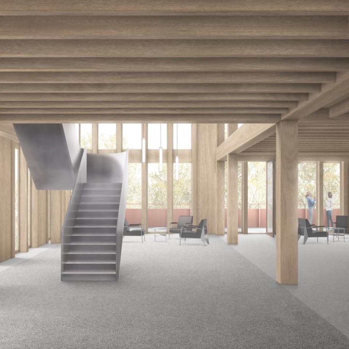 La nouvelle Mairie espace entre les étages