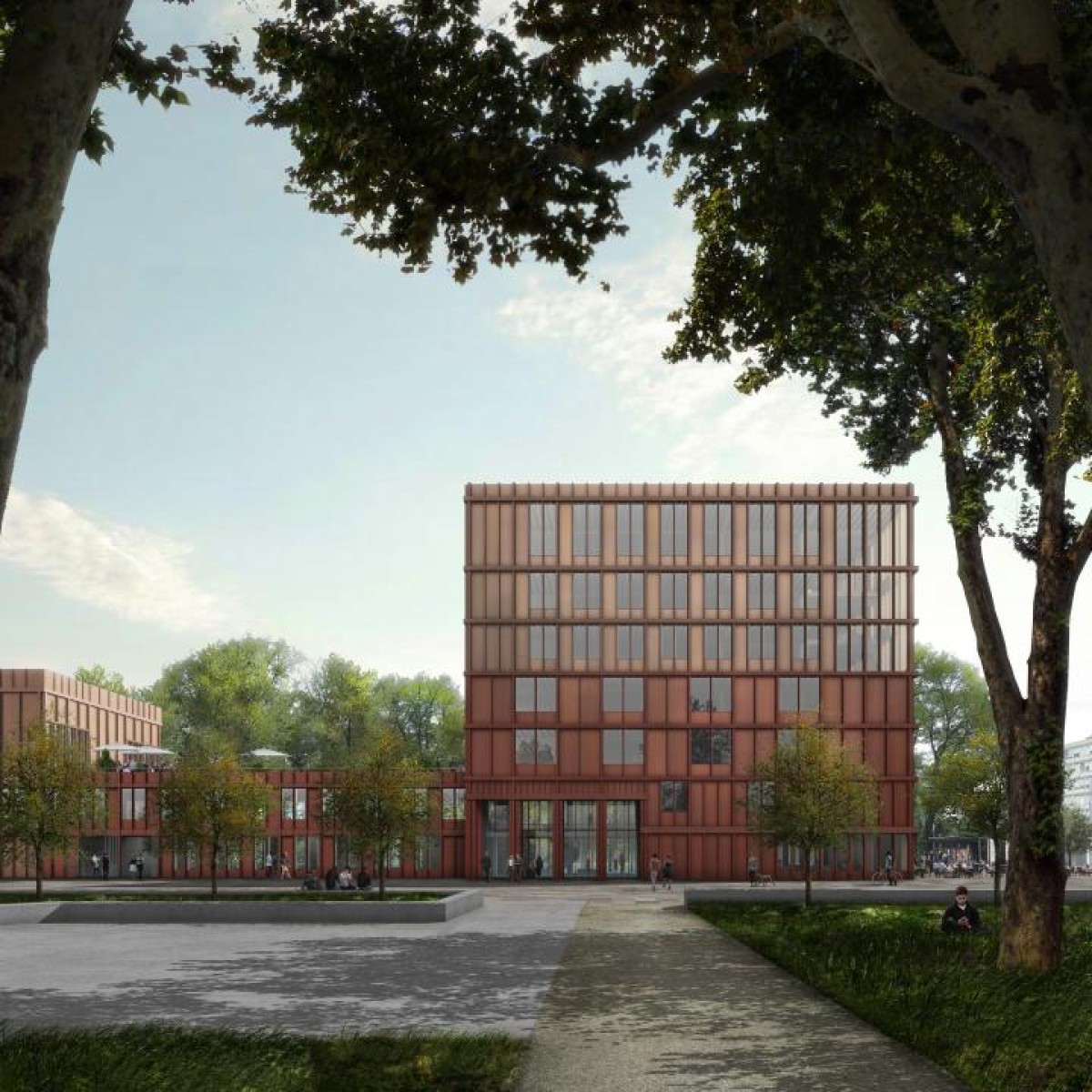 La nouvelle Mairie vue depuis le nord-ouest